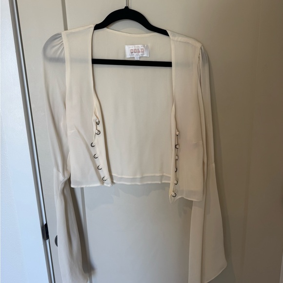 Stone Cold Fox Tops - Stone Cold Fox Cream Sheer Blouse